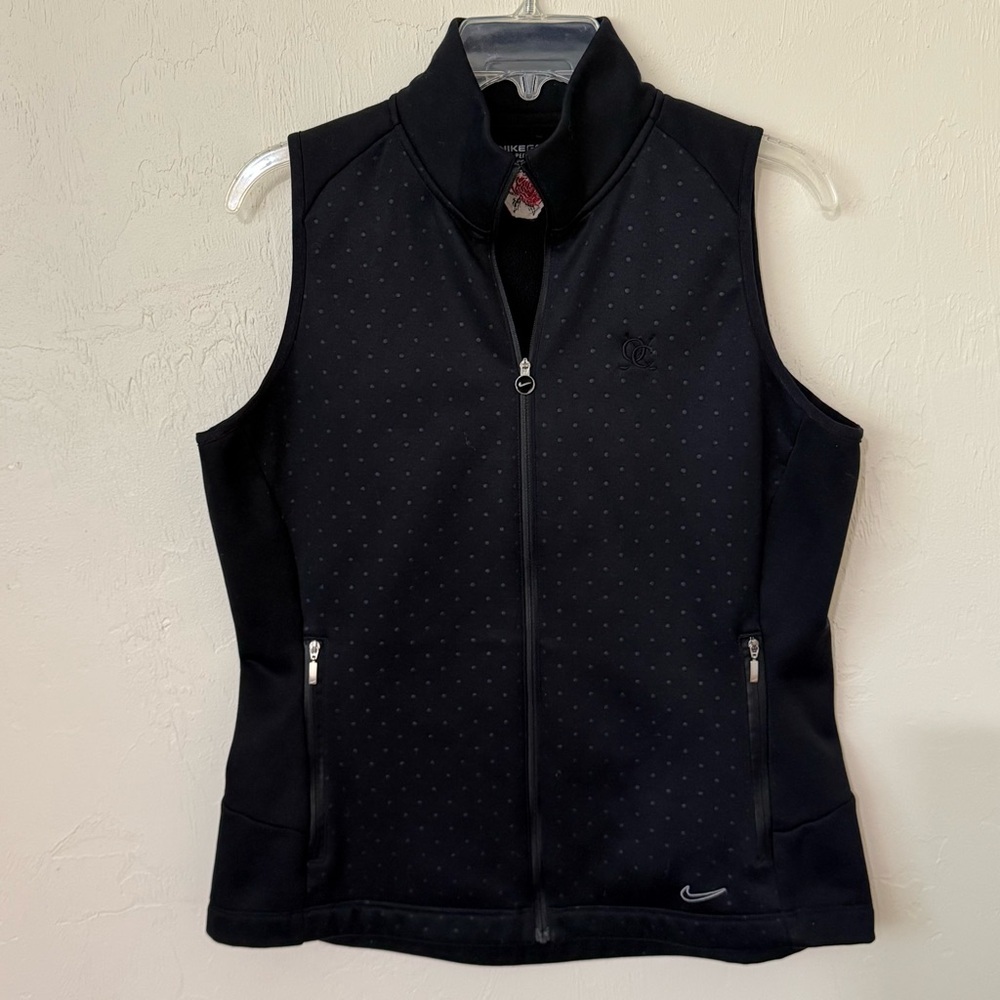 Nike black Therma-FIT Golf Tour Performance full-zip vest, zip pockets Large